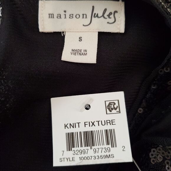 Maison Jules Short-Sleeve Sequined Top - Picture 10 of 12